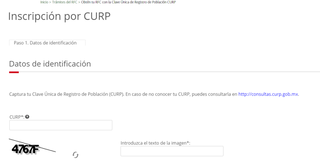 RFC con CURP